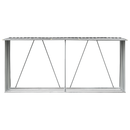 Abri à Bûches XXL en Acier Galvanisé - 3,30m x 0,84m x 1,52m