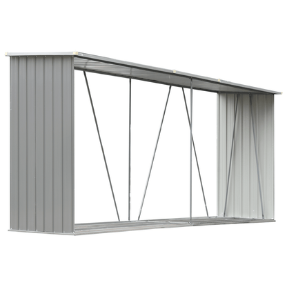Abri à Bûches XXL en Acier Galvanisé - 3,30m x 0,84m x 1,52m