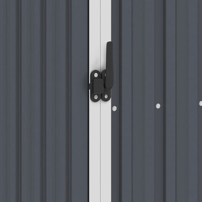 Abri de Jardin 2-en-1 avec Bûcher en Acier Galvanisé - 2,45m x 0,98m x 1,59m