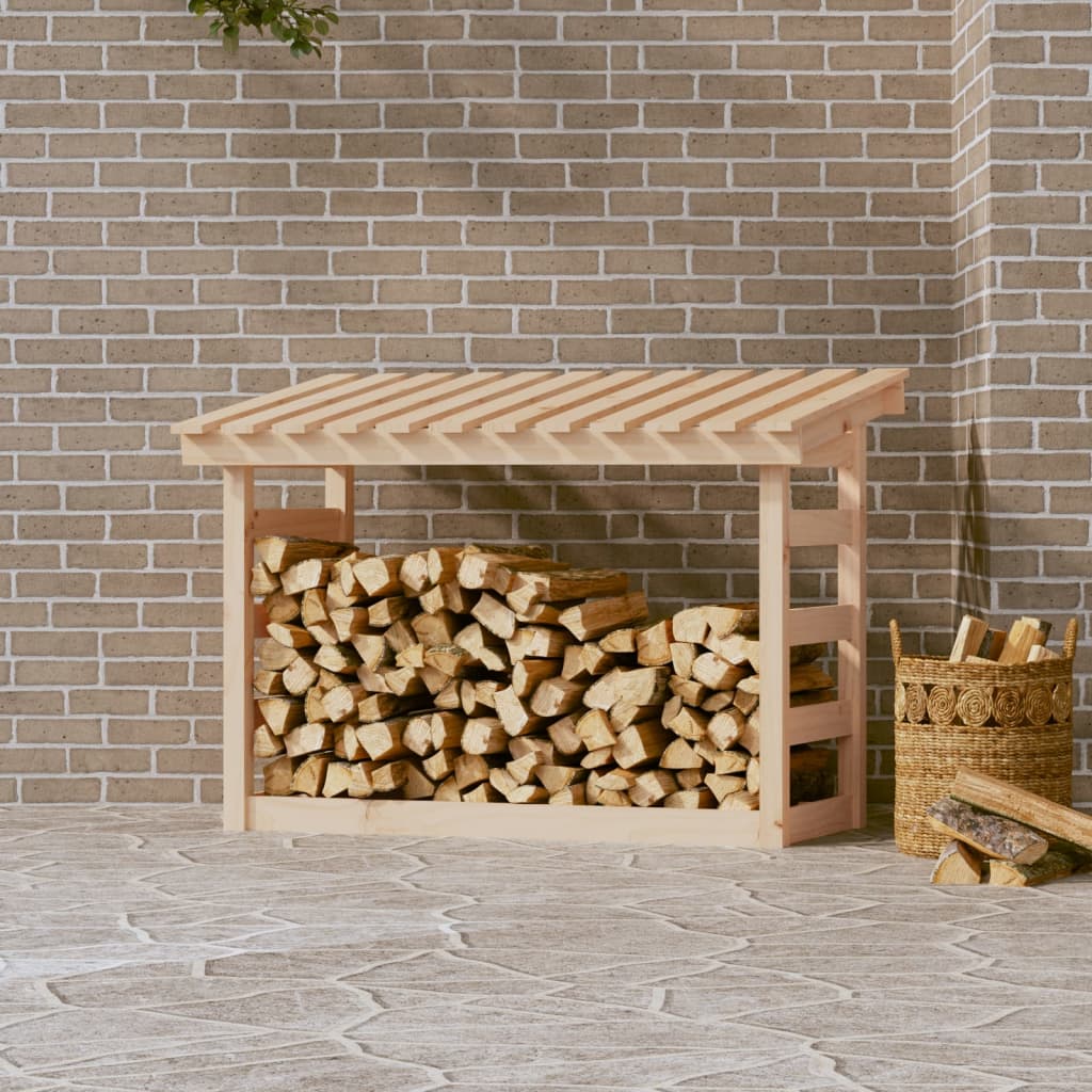 Abri à Bûches en Bois Massif - 1.08m x 0.65m x 1.10m/0.78m
