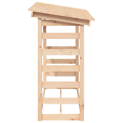Abri à Bûches en Bois Massif - 1.08m x 0.65m x 1.10m/0.78m
