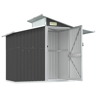 Abri de Jardin 2-en-1 en Acier Galvanisé avec Toit Lumineux - 2,70m x 1,30m x 2,08m
