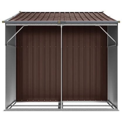 Abri de Jardin 2-en-1 avec Bûcher en Acier Galvanisé