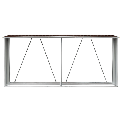 Abri à Bûches XXL en Acier Galvanisé - 3,30m x 0,84m x 1,52m