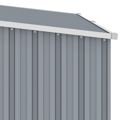Abri de Jardin 2-en-1 avec Bûcher en Acier Galvanisé - 2,45m x 0,98m x 1,59m